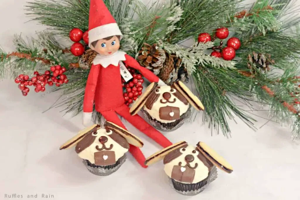 Elf on the Shelf Activity – St. Bernard Puppy Cupcakes