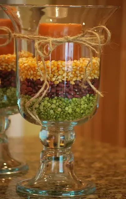 Fall Decorating With Hurricane Vases