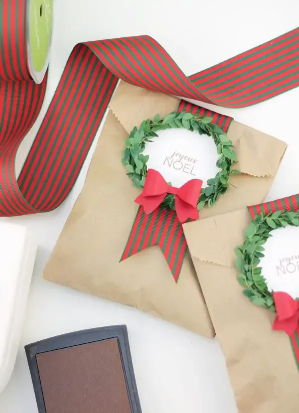 Festive Wreath Gift Bags By Damask Love