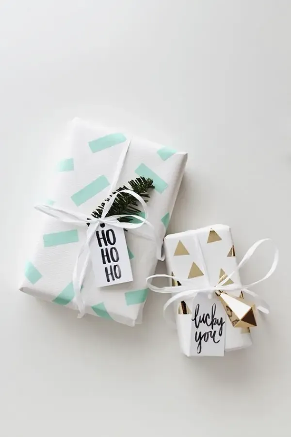 Washi Tape Gift Wrap